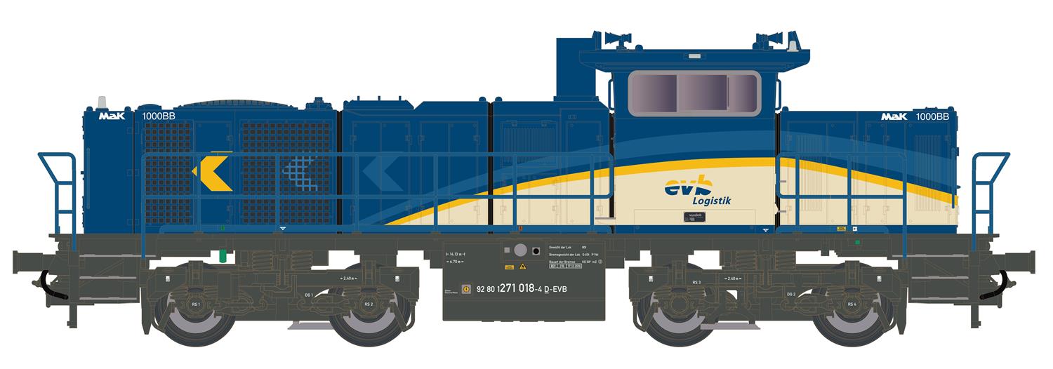 Mehano EVB Logistik G1000 BB Diesel Locomotive VI (DCC-Sound) MEH90549