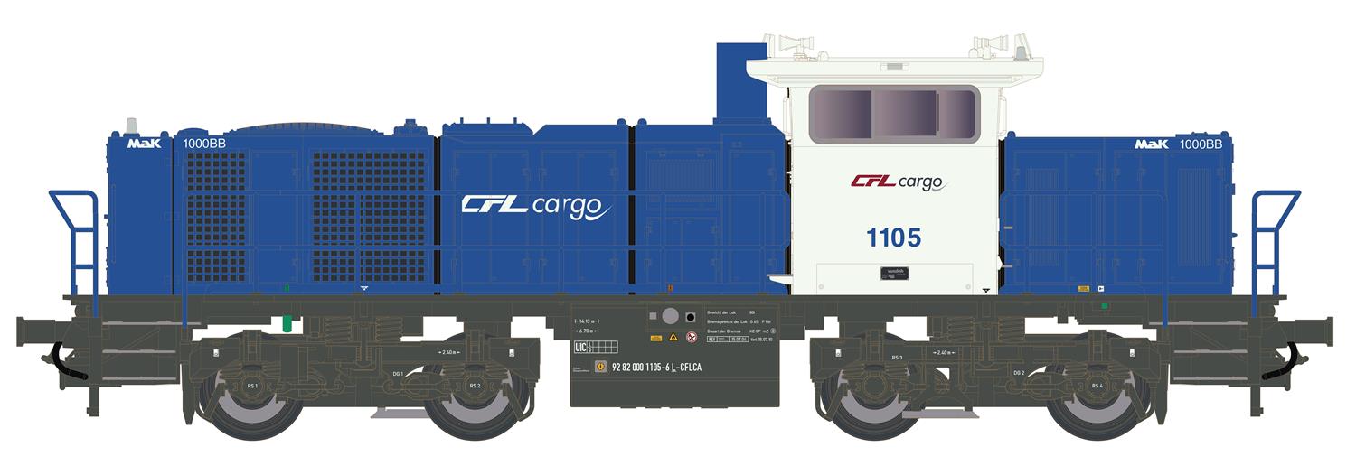 Mehano CFL Cargo G1000 BB Diesel Locomotive VI (~AC-Sound) MEH90553