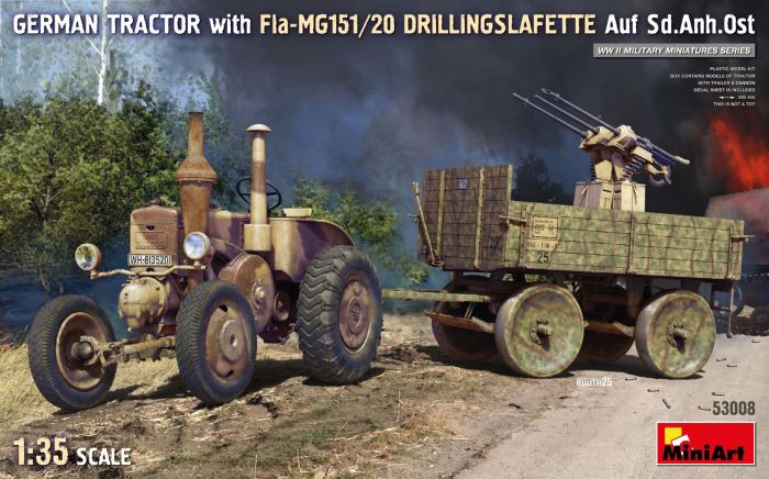 Miniart 1:35 - Tractor w/ Fla- MG151/20 Drillingslafette
