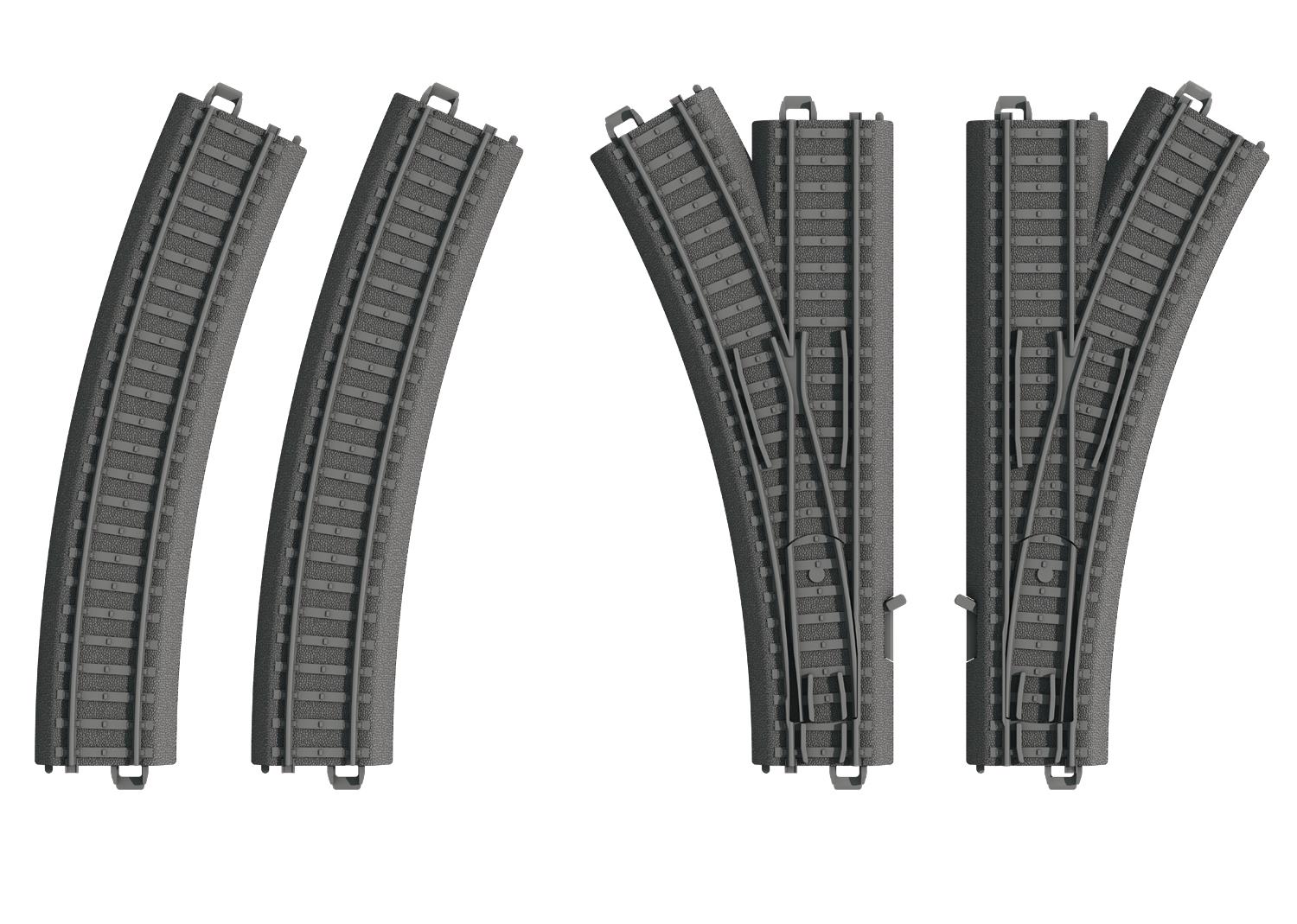 myWorld MyWorld Plastic Track Turnout Set MN23401