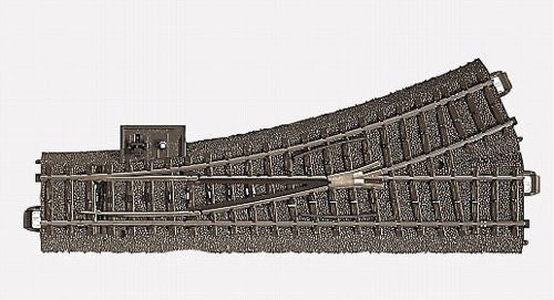 Marklin C Track Left Hand Turnout Radius 2 24.3 Degree MN24611