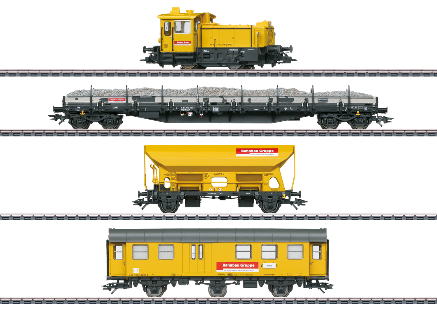 Marklin DBAG BR335 Diesel Track Laying Train Pack VI (~AC-Sound) MN26621