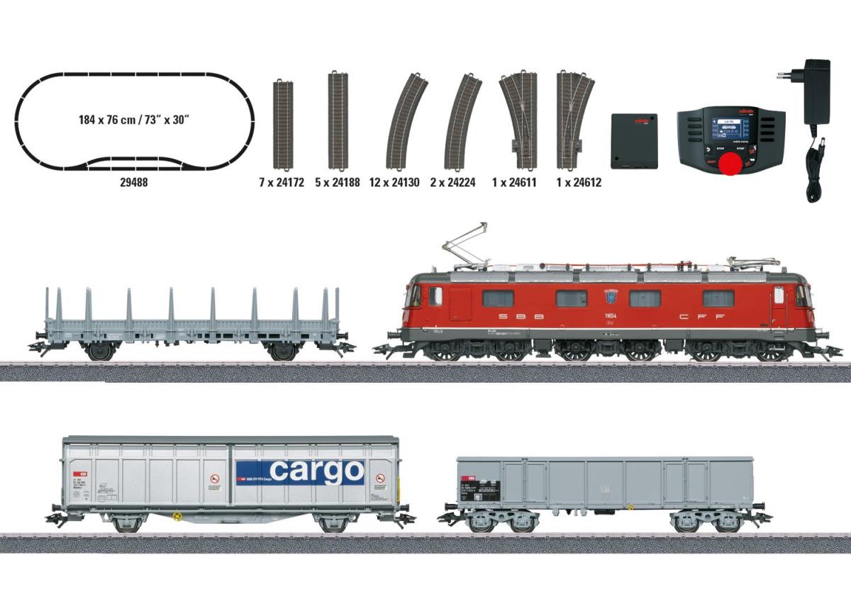 Marklin SBB Re620 Electric Freight Starter Set VI (~AC-Sound) MN29488