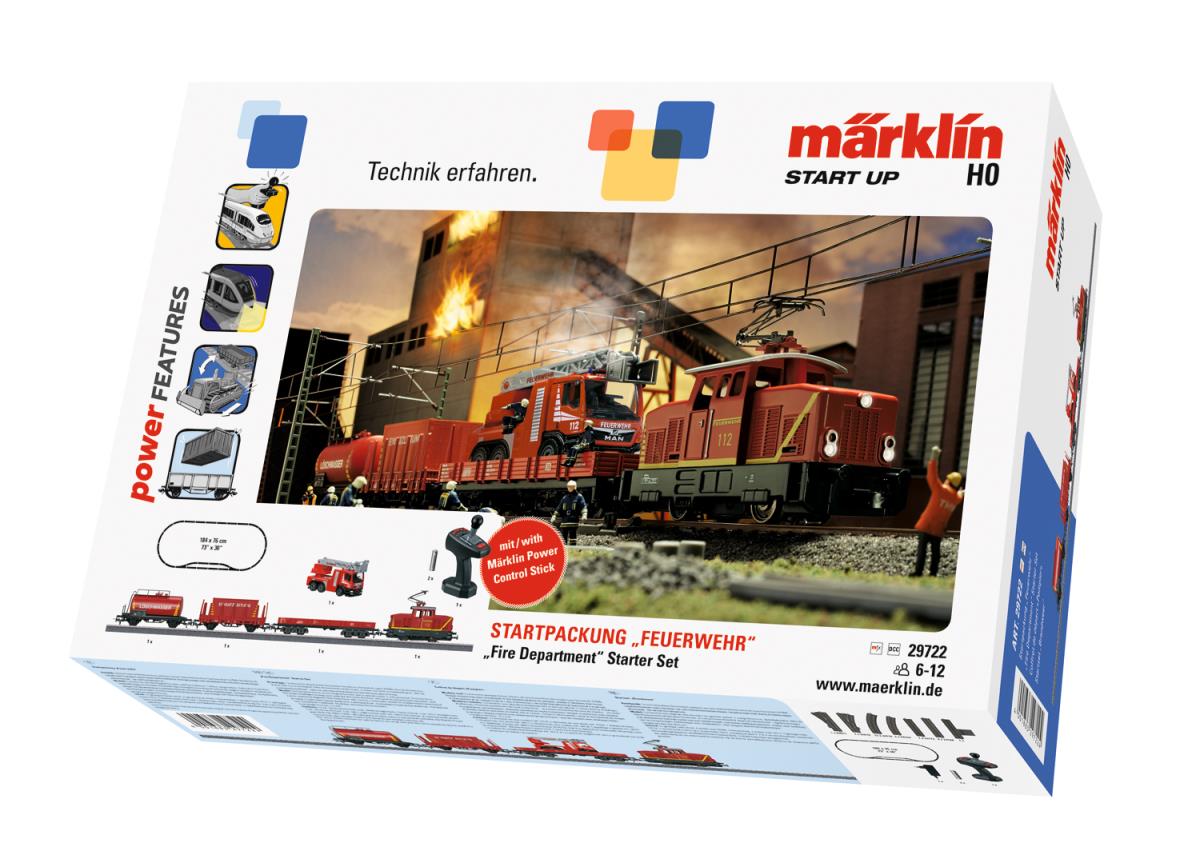 Marklin Start Up Fire Department Electric Freight Starter Set (~AC) MN29722