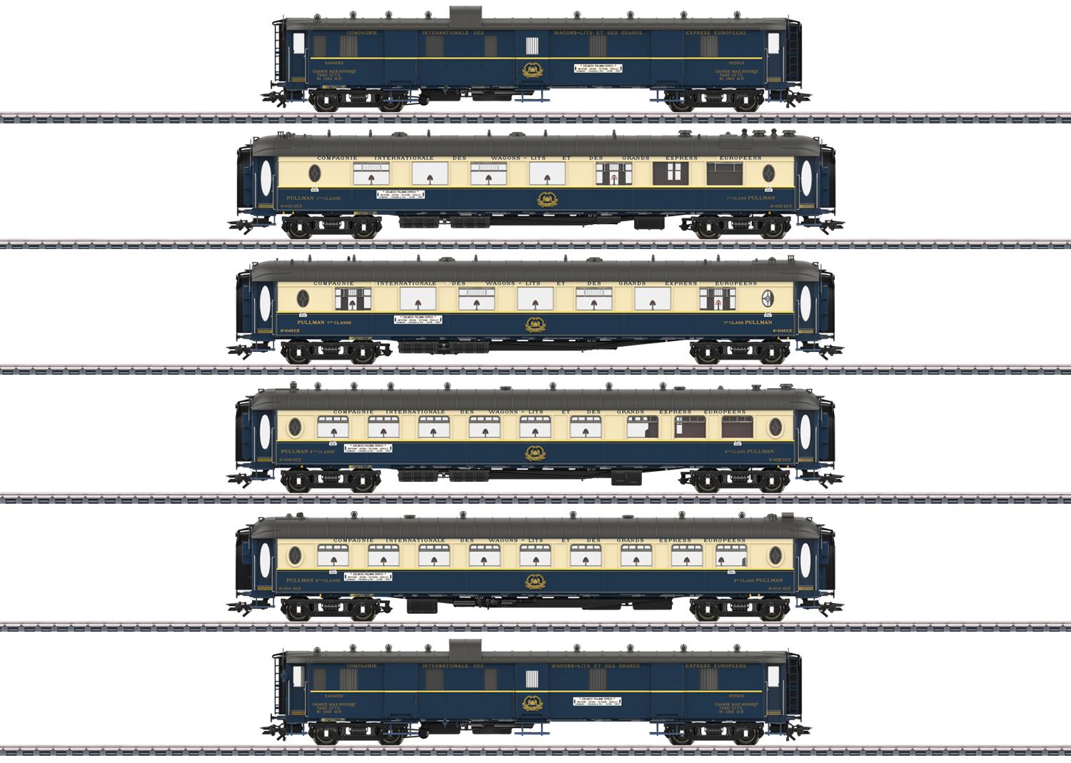 Marklin CIWL Edelweiss Parlour Car Express Coach Set (6) II MN42470