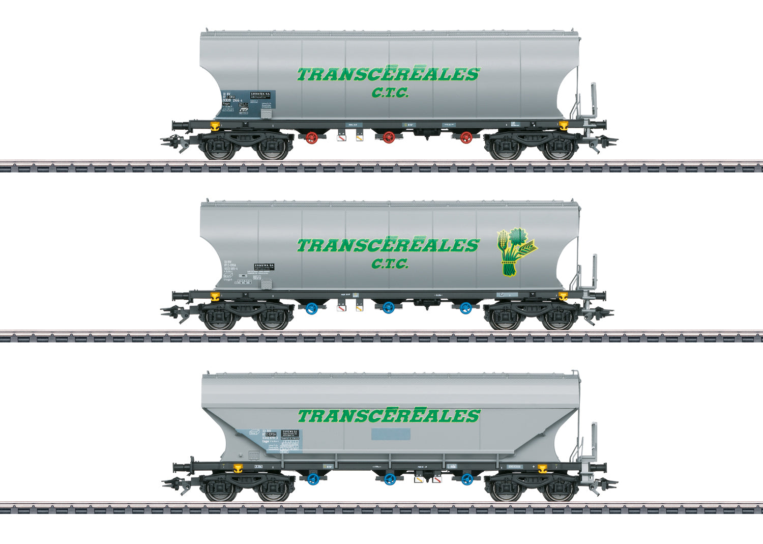 Marklin Ermewa Transcereales Uagps Silo Wagon Set (3) VI MN46346