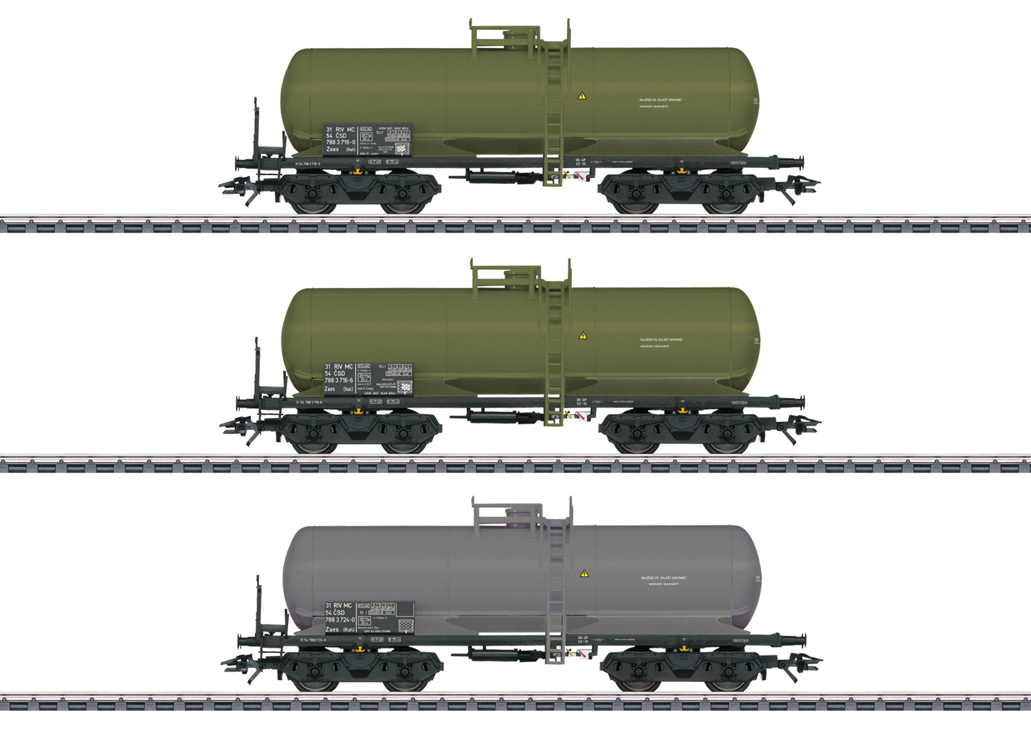 Marklin CSD Zaes(Rah) Bogie Tank Wagon Set (3) IV MN46463