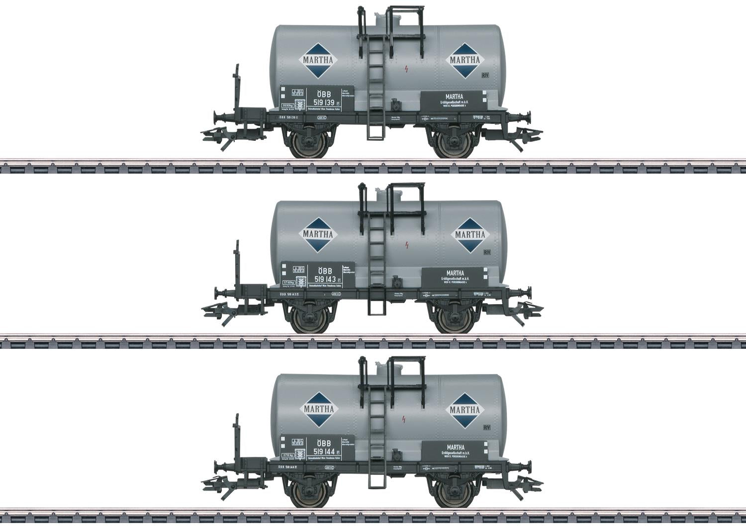 Marklin Martha 2 Axle Tank Wagon Set (3) III MN46755