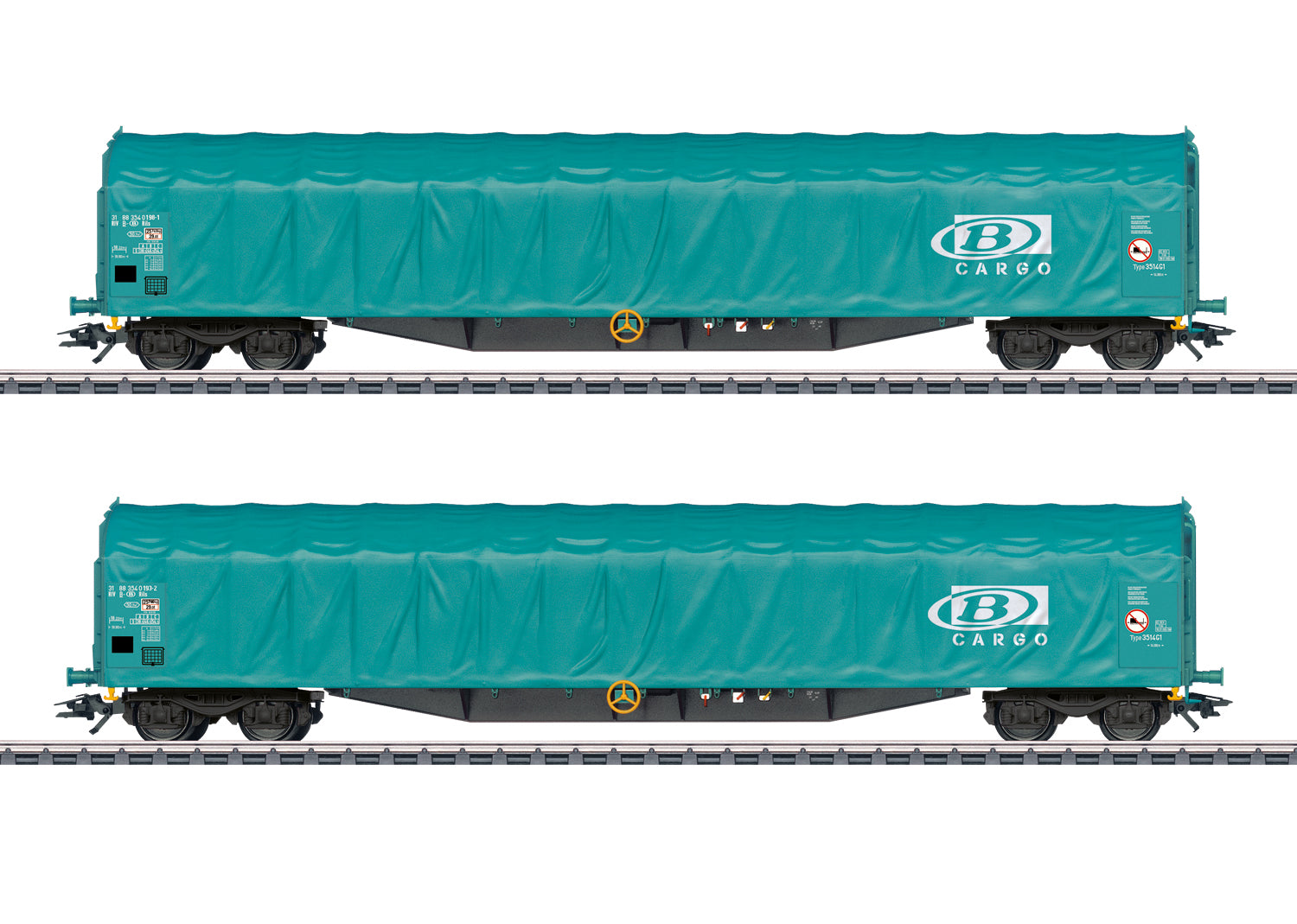 Marklin SNCB Rils Sliding Tarpaulin Wagon Set (2) VI MN47164