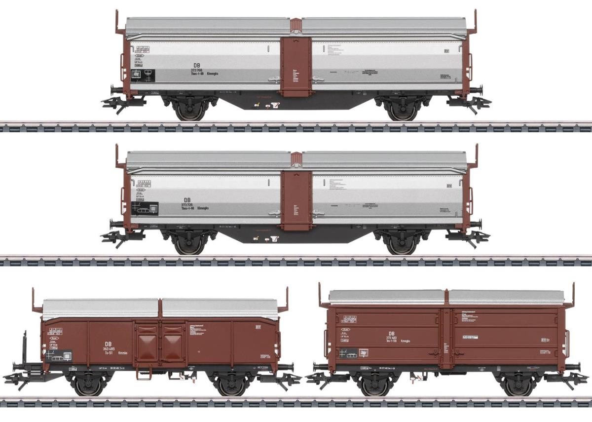 Marklin DB Sliding Wall Wagon Set (4) III MN47301