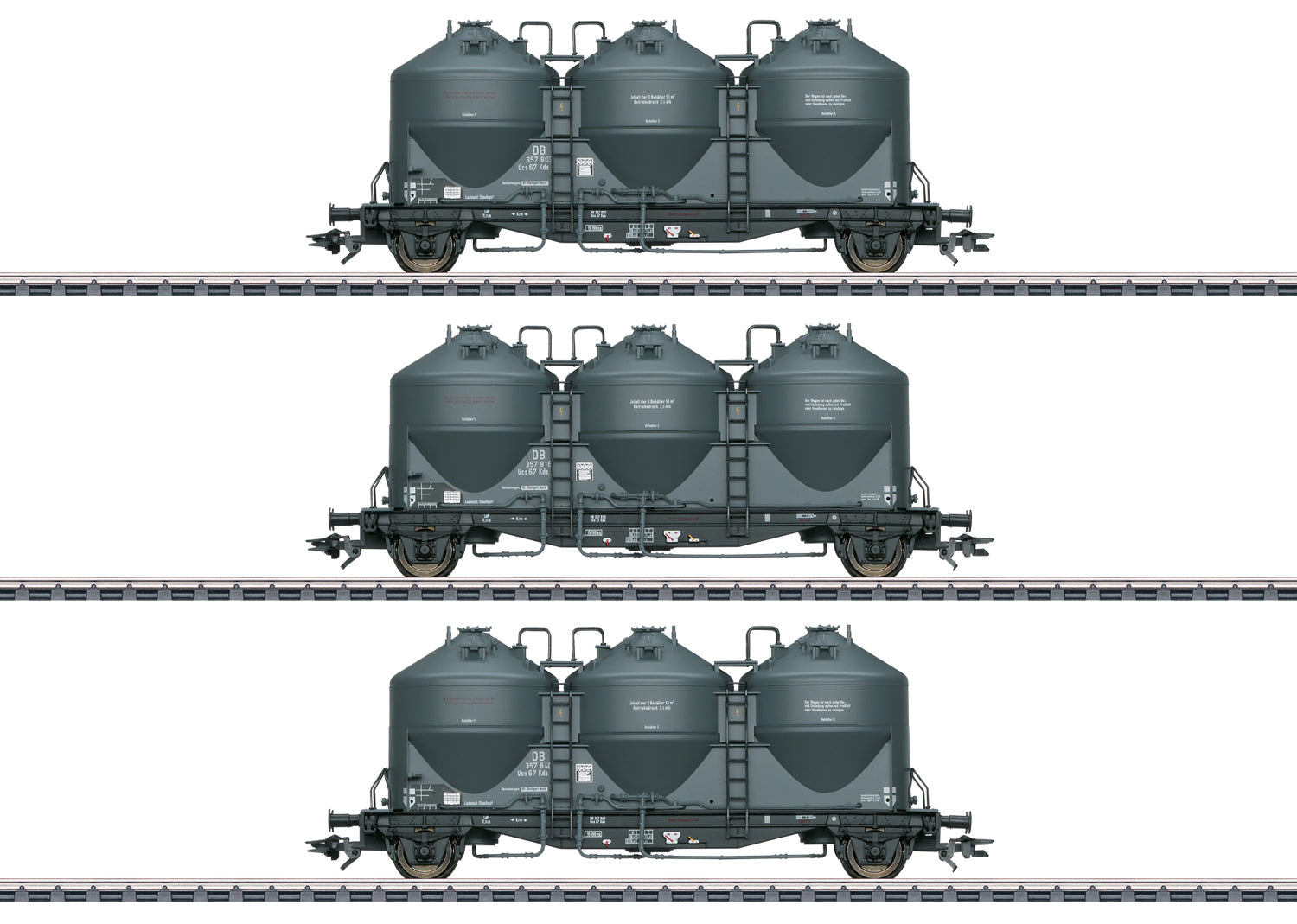 Marklin DB Kds67 Powder Silo Wagon Set (3) III MN48264