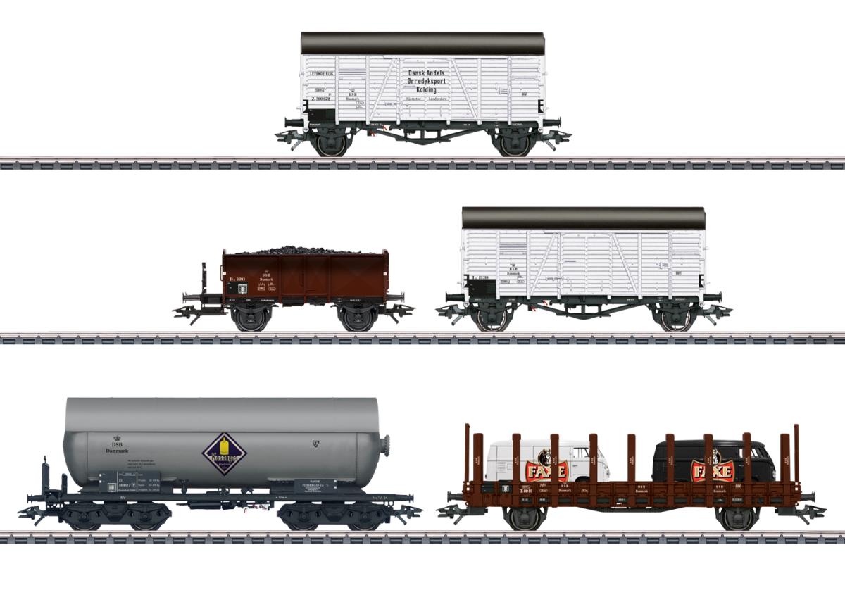 Marklin DSB Mixed Wagon Set (5) III MN48834