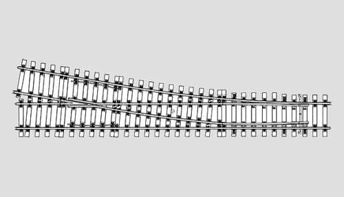 Marklin G1 (H1001-1S) Right Hand Turnout Set 2321mm Radius 10 Degree MN59083