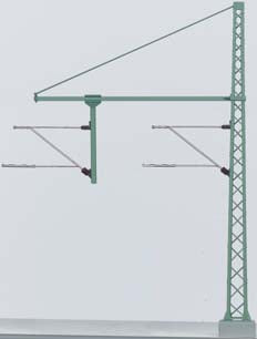 Marklin Catenary Tower Mast with Two Arms 150mm MN74106