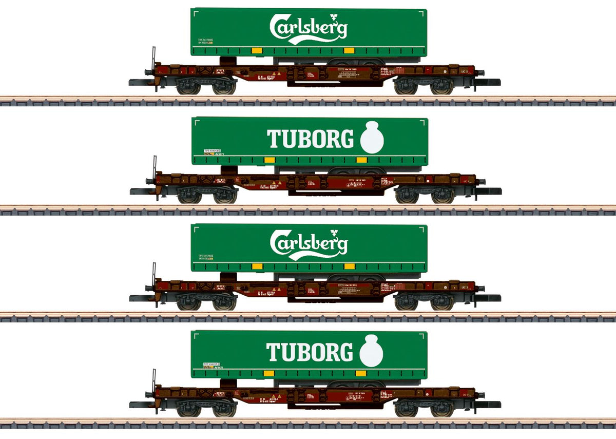 Marklin AAE KLV Carlsberg/Tuborg Container Wagon Set (4) VI MN82290