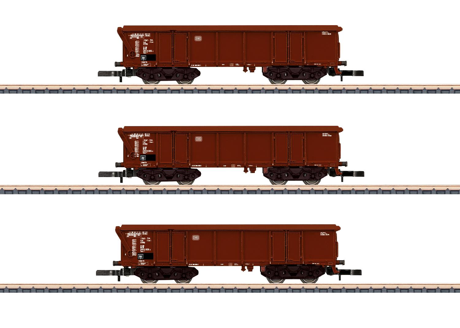 Marklin DB Tams886 Gondola w/Retractable Roof Wagon Set (3) IV MN86682