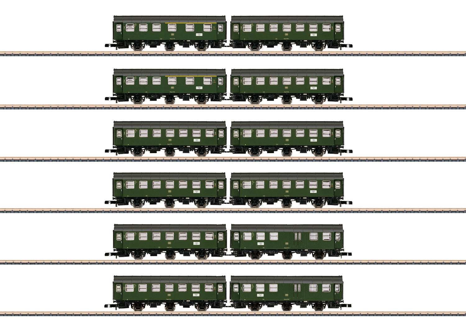 Marklin DB 3 Axle Rebuilt Coach Retailer Pack IV (6x2) MN87061