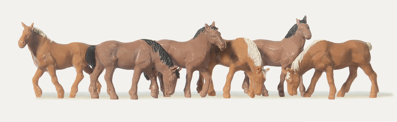 Merten Horses Brown (6) Figure Set MRT0215018