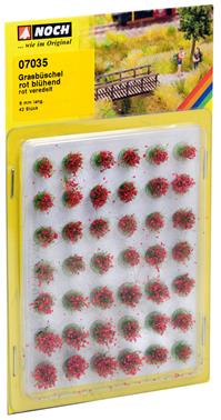 Noch Blooming Red Grass Tufts Mini Set 6mm (42) N07035