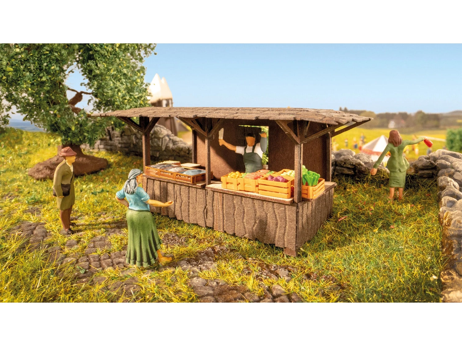 Noch Medieval Stall Laser Cut Minis Kit N14384