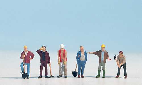 Noch Construction Workers (6) Figure Set N15110