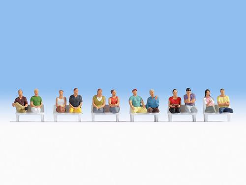 Noch Seated Passengers (12) without Legs Figure Set N15250