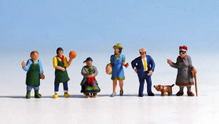 Noch Market People (6) and Dog Figure Set N15470