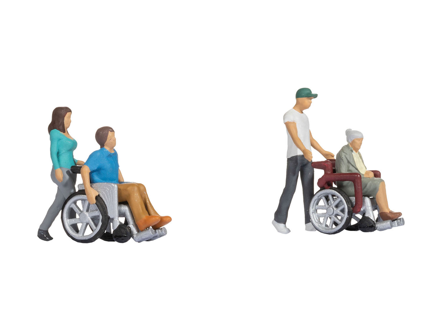 Wheelchair Users (2) & Companions (2) Figure Set