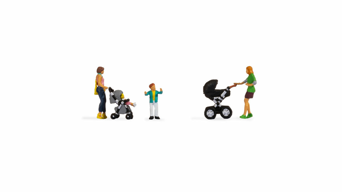 Noch Mothers with Children &amp; Modern Buggies (2) Figure Set N15584