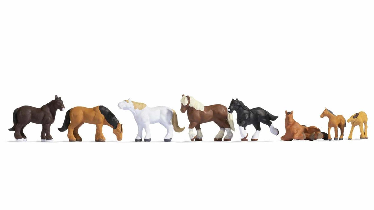 Noch Shire Horses (8) Figure Set N15762