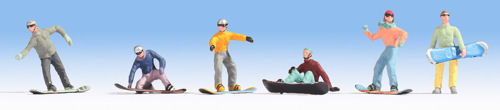 Noch Snowboarders (6) Figure Set N15826