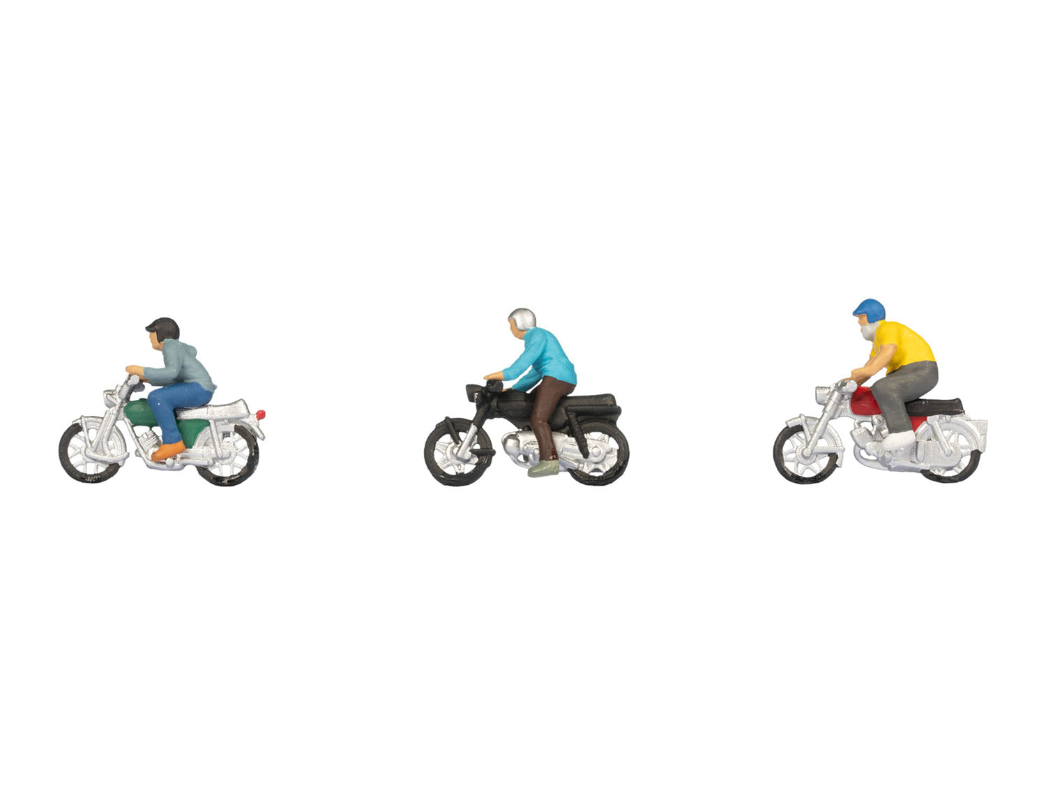 Moped Riders (3) Figure Set