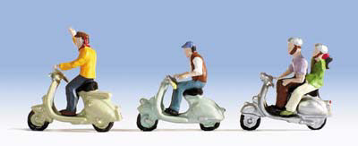 Noch Scooter Riders (3) Figure Set N15910