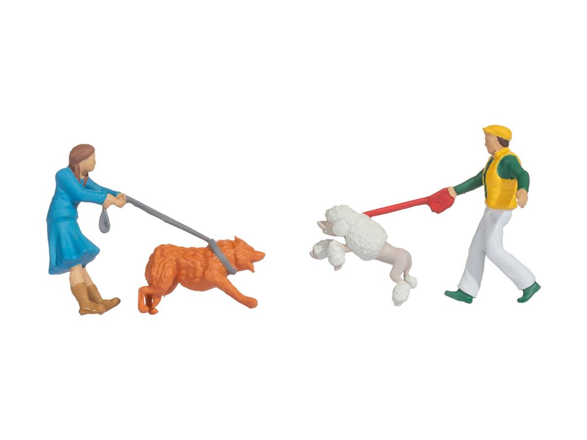 Dog Encounter Funny Scenes Figure Set