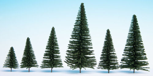 Noch Fir (25) with Planting Pins Hobby Trees 5-14cm N26830