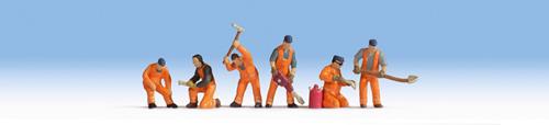 Noch Railway Track Workers (6) Figure Set N36276