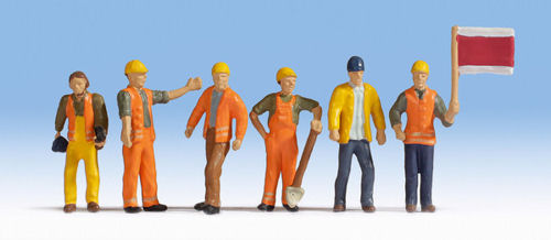 Noch Railway Track Workers (6) Figure Set N36277