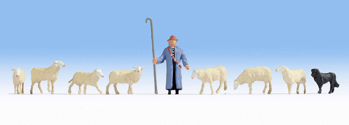 Noch Shepherd &amp; Sheep Figure Set N36748