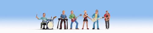 Noch Rock Band (6) and Accessories Figure Set N36839