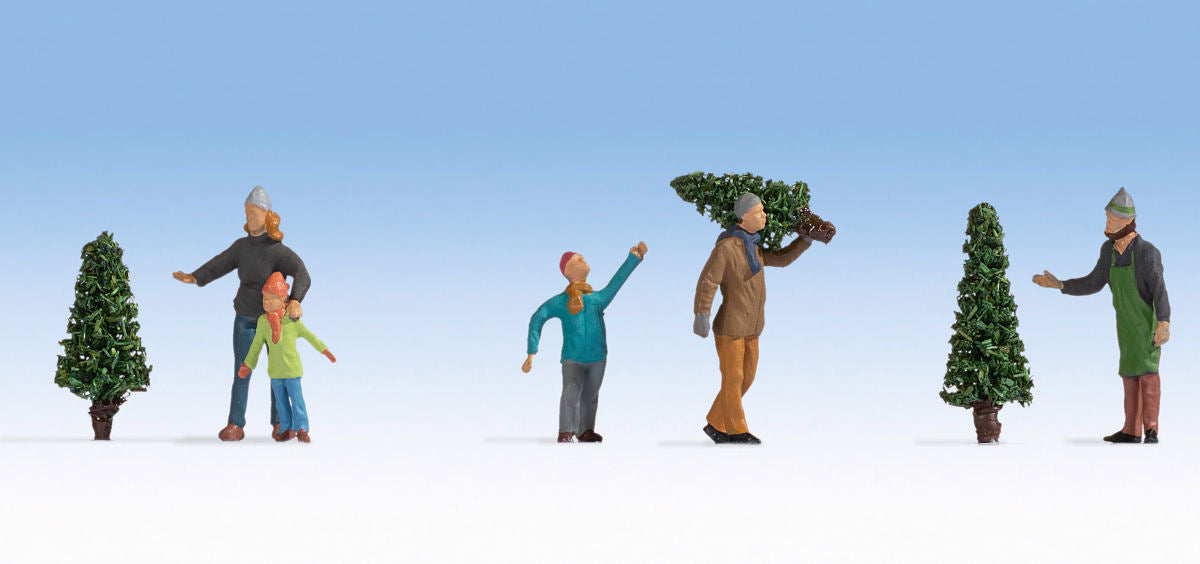 Noch Selling Christmas Trees (5) Figure Set N36927