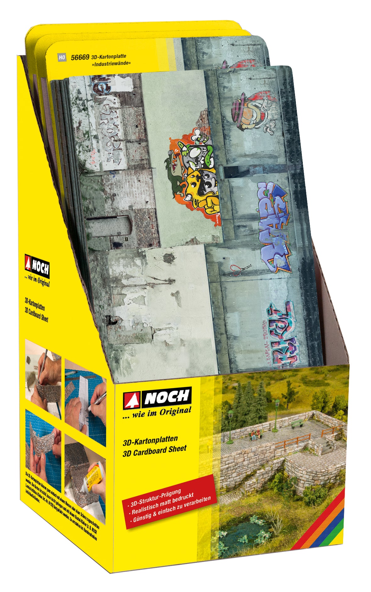 Noch 3D Cardboard Sheets Retailer Pack (112) N56601