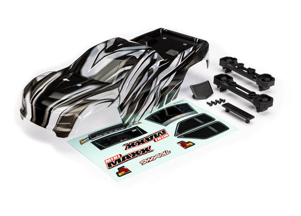 Body, Mini Maxx, ProGraphix (graphics are printed, requires paint & final colour application), decals (includes front & rear body latches, hardware) (for clipless mounting)