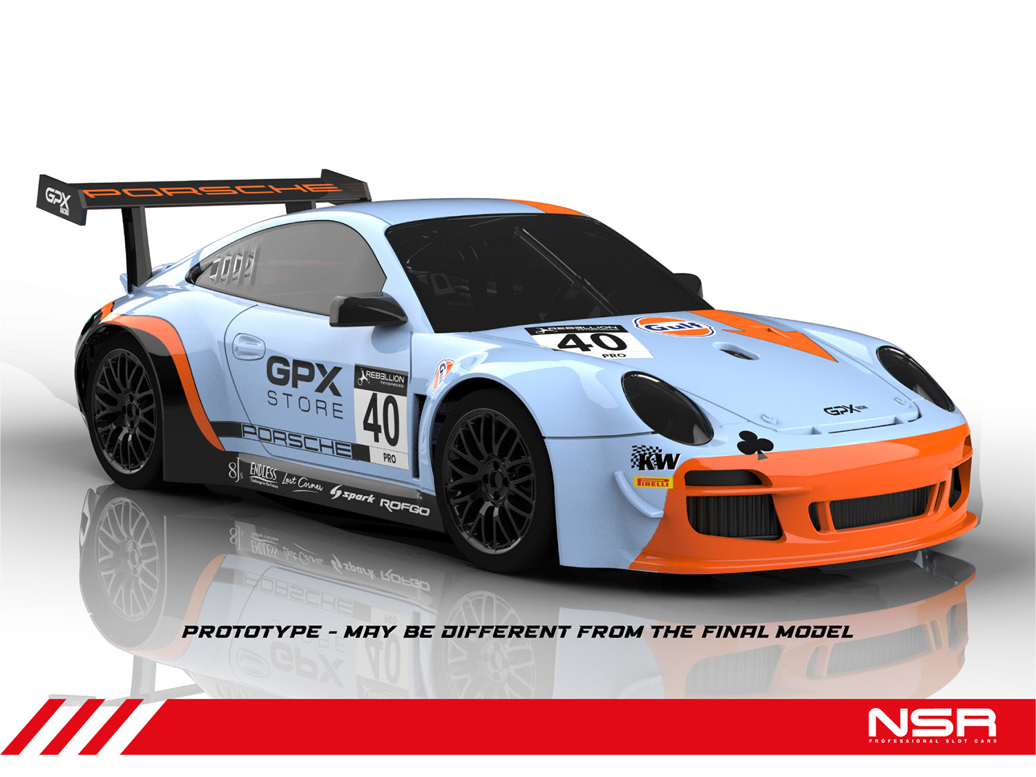 NSR Porsche 997 GT3 No.40 Gulf GPX 2020 Targa Florio AW NSR0423AW