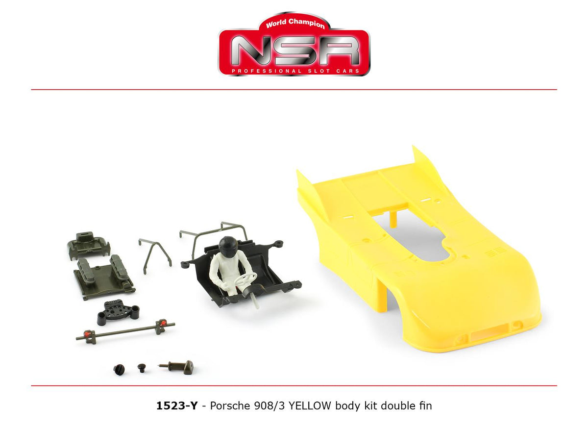 NSR Porsche 908/3 Yellow Body Kit w/Double Fin NSR1523-Y