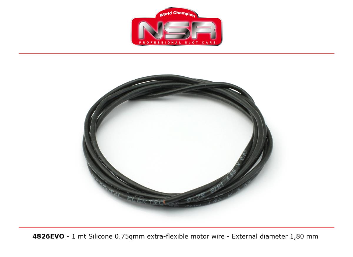 NSR 1m Silicone 0.75Qmm Extra Flexible Motor Wire 1.8mm Dia NSR4826EVO