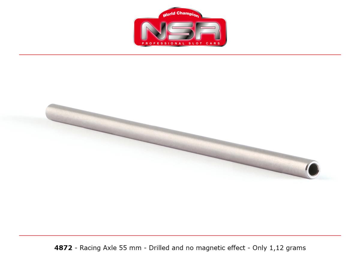 NSR 3/32 Racing Axle 55mm Drilled/Non Magnetic 1.12g NSR4872