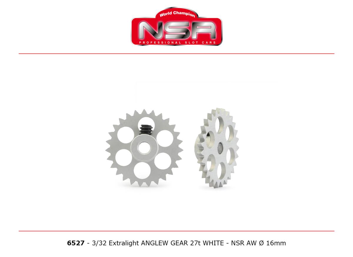 NSR 3/32 Extralight AW Gear 27t White 16mm Diameter NSR6527