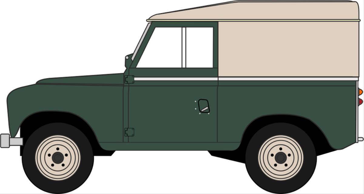 Oxford Diecast Land Rover Series III SWB Hard Top Bronze Green OD43LR3S005