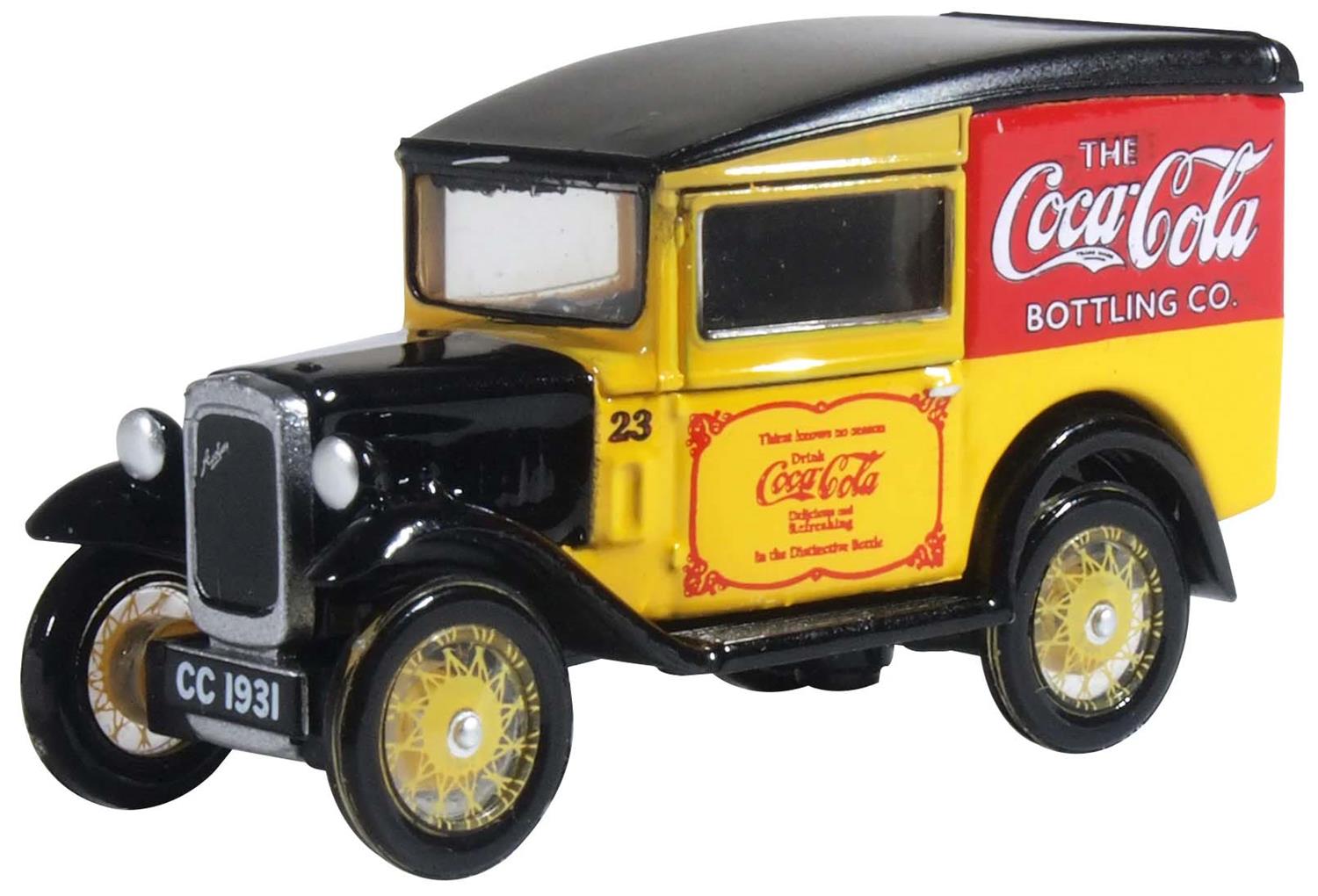 Oxford Diecast Austin Seven Van Coca Cola OD76ASV006CC