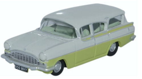 Oxford Diecast Vauxhall Cresta Friary Estate Swan White/Lime Yellow OD76CFE006